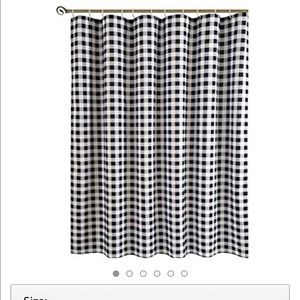 Buffalo print shower curtain